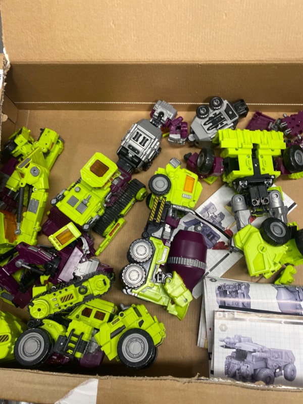 Photo 2 of (PARTS ONLY/ NO RETURNS OR REFUNDS) NBK Deformation Oversize Toys Robot Devastator Engineering Combiner 6 in 1 Action Figure Car Truck Model Gift for Kids Boys (Green)