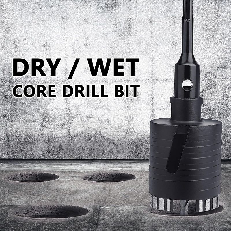 Photo 1 of 35mm (1-3/8 inch) Dry Diamond Core Drill Bit with SDS Plus Adapter, Concrete Core Drill Bit for Dry/Wet Drilling Granite Marble Masonry Concrete Brick Stone and Block (35mm (1-3/8 inch))
