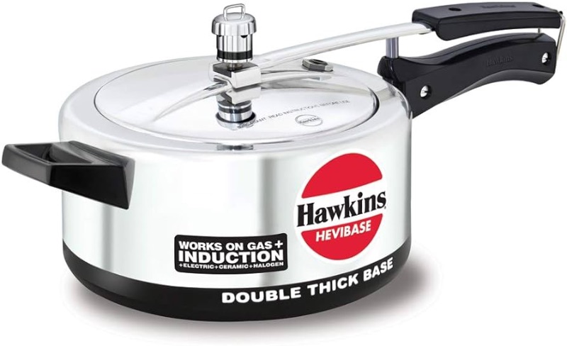 Photo 1 of **HEAVY USE** Hawkins Hevibase IH35 Pressure Cooker, 3.5 Liters, Silver