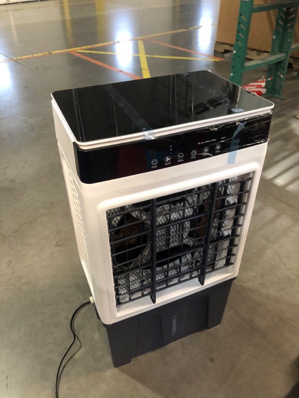 Photo 3 of ***USED - POWERS ON - UNABLE TO TEST FURTHER***
Evaporative Air Cooler, 3500CFM 3-in-1 Swamp Cooler with 7.5Gal Water Tank, 120° Oscillation, 3 Speeds 3 Modes, 4 Ice Packs, 12H Timer, Remote, Portable Air Conditioner for Room, Home & Office