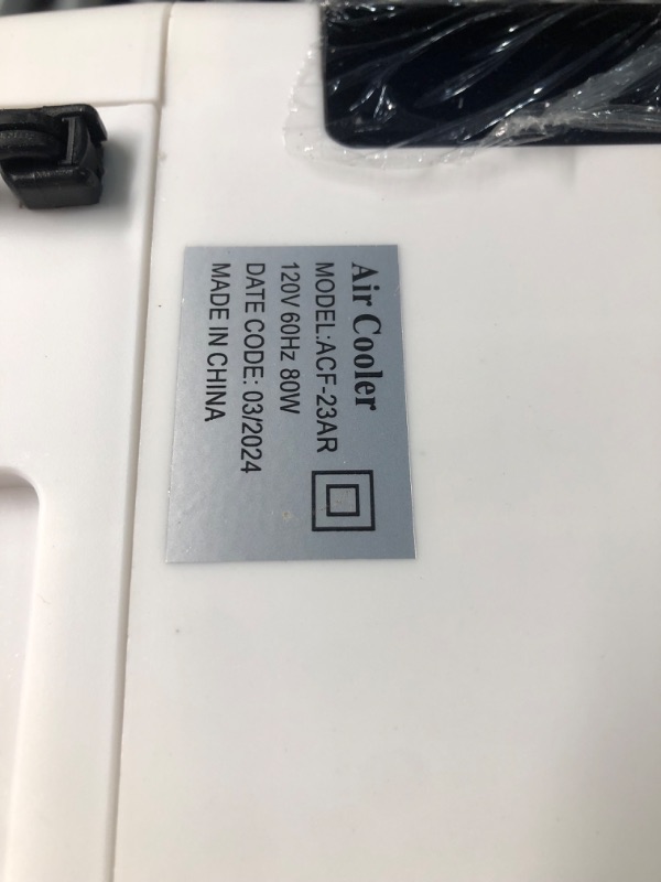 Photo 2 of ***USED - POWERS ON - UNABLE TO TEST FURTHER***
Evaporative Air Cooler, 3500CFM 3-in-1 Swamp Cooler with 7.5Gal Water Tank, 120° Oscillation, 3 Speeds 3 Modes, 4 Ice Packs, 12H Timer, Remote, Portable Air Conditioner for Room, Home & Office