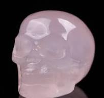 Photo 1 of Bmuafry 2inch Natural Rose Quartz Crystal Skull Hand Carved Reiki Healing Stone Statue Healing Skull Head Home Office Art Room Decoration