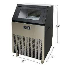 Photo 1 of EUHOMY Commercial Ice Maker Machine, 100lbs/24H Stainless Steel Under Counter ice Machine with 33lbs Ice Storage Capacity, Freestanding Ice Maker.
