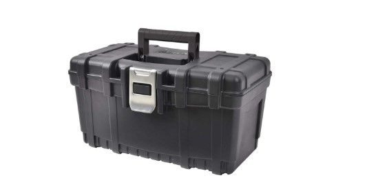 Photo 1 of 16 in. Black Plastic Tool Box