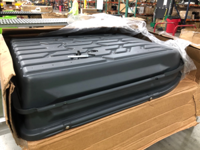 Photo 2 of MISSING MANUAL TACTIK Rooftop Cargo Carrier Hard Shell, X-Large, Dark Slate - Rooftop Cargo Carrier for Top of Vehicle - Car Roof Cargo Carrier - Load & Unload from Both Sides - 57" x 38.5" x 17.75" X-Large - 57" x 38.5" Dark Slate