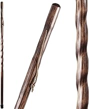 Photo 1 of Brazos 55" Twisted Trail Blazer Handcrafted Walking Stick, Brown, Made in The USA