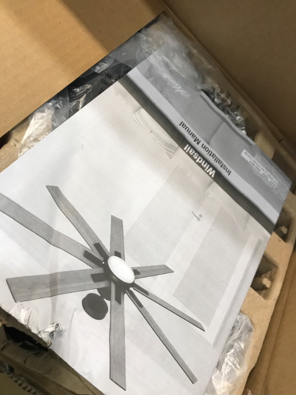 Photo 1 of Windsail 60 in. Integrated LED Indoor/Outdoor Matte Black Ceiling Fan with Remote Included
