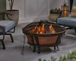 Photo 1 of 34 in. Whitlock Cast Iron Fire Pit
