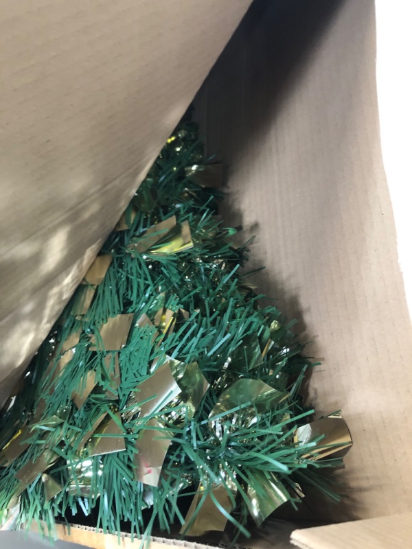 Photo 2 of Brite Star Pine Sparkle Cone Tree Tinsel, Gold