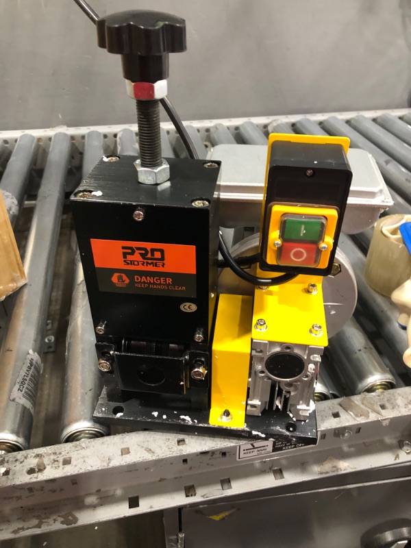 Photo 1 of Prostormer Automatic Wire Stripper Machine, Electric DIY Wire Stripper with Aluminum Construction for 0.059'' -0.984'' (1.5mm-25mm) Cable Copper Wire Stripping/Recycling