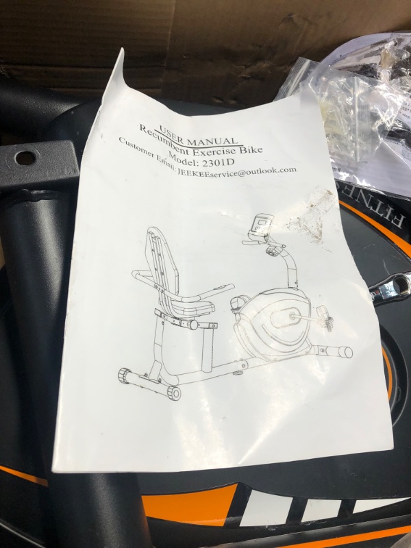 Photo 9 of ***USED - DAMAGED - MISSING PARTS - SEE COMMENTS***
Jeekee Recumbent Exercise Bike for Adults Seniors - Indoor Magnetic Cycling Bike for Home Workout