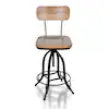 Photo 1 of 
Mason 38.25 Natural/Black with Backrest Adjustable Stool