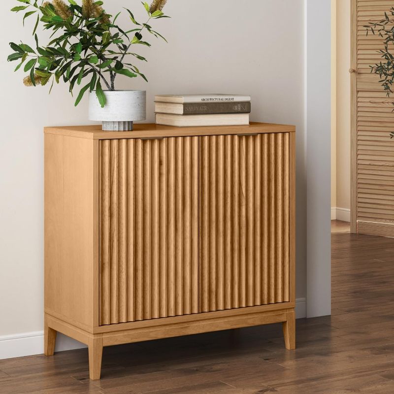 Photo 1 of (READ FULL POST) Nathan James - Jasper 31 in. Warm Pine Modern Wood Sideboard Accent Storage Cabinet with Doors, for Kitchen, Living or Dining Room