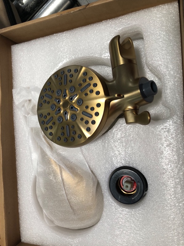 Photo 2 of 
ELLO&ALLO
(Brand Rating: 3.8/5)
Single-Handle 48-Spray Shower Faucet and Handheld Combo with 5 in. Shower Head in Brushed Gold (Valve Included)