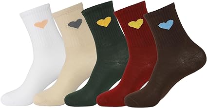 Photo 1 of 7DayOtter Christmas Women's Mens Athletic Socks - Breathable,Odor-resistant,Comfortable,Cute Heart Design