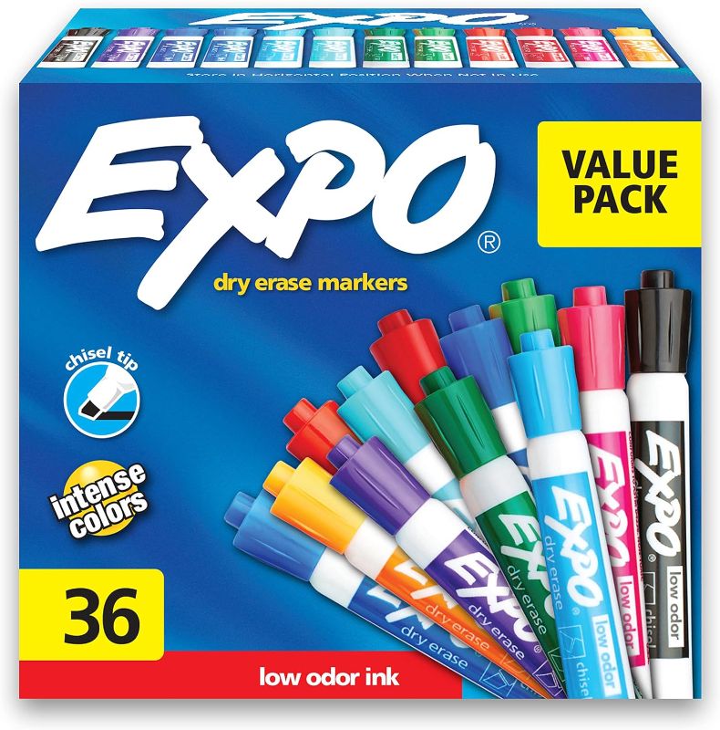 Photo 1 of Color Expo Markers, Chisel Tip, Assorted Color Highlighters, Value Pack, 36 Count 36 Count Assorted; 6 Different Colors