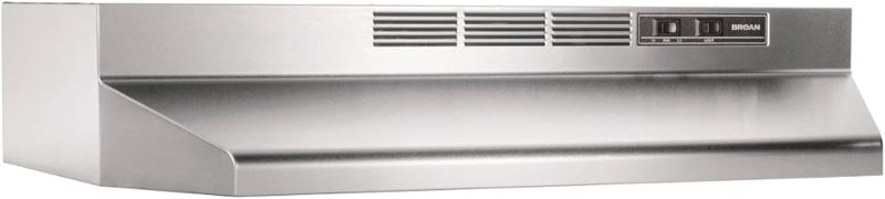 Photo 1 of ***USED - SCRATCHED AND DENTED - UNABLE TO TEST - SEE PICTURES - LIKELY MISSING PARTS***
Broan-NuTone 413004 Non-Ducted Ductless Range Hood with Lights Exhaust Fan for Under Cabinet, 30-Inch, Stainless Steel