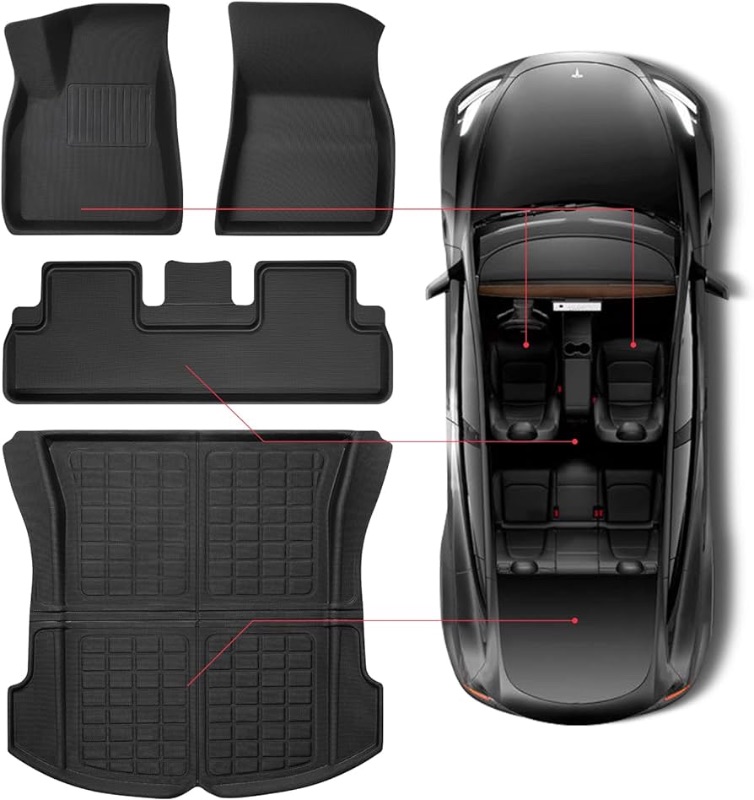 Photo 1 of (READ FULL POST) Tesla Model 3 Floor Mats 2023-2017 for Model 3 All Weather Floor mats for Tesla Model 3 Accessories Anti-Slip Waterproof Floor Liners Cargo Rear Interior Accessories