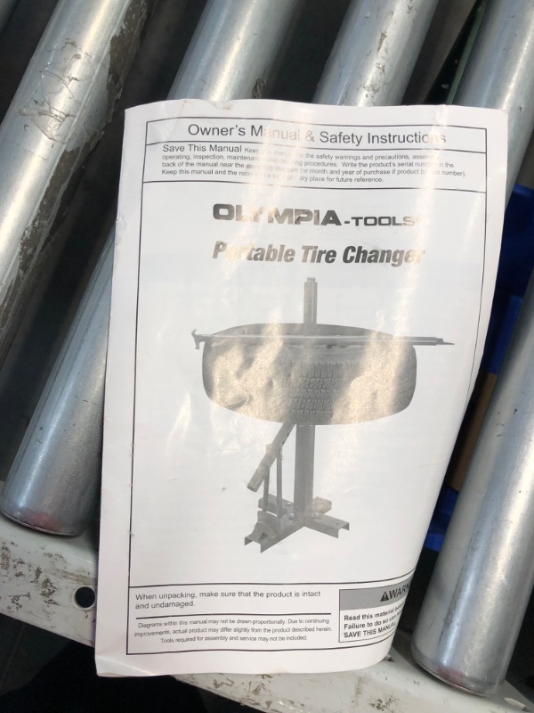 Photo 7 of ***COVERED IN SCRATCHES AND SCRAPES - LIKELY MISSING PARTS - UNABLE TO VERIFY FUNCTIONALITY***
Olympia Tools Olympia Manual Tire Changer Base, Red, 75-378-101