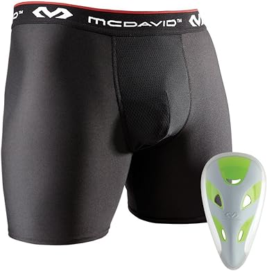 Photo 1 of McDavid 9255 Youth Boxer Short with Flex Cup, Black, Large