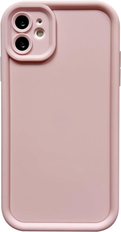Photo 1 of Slim Case for iPhone 12, Enhanced Camera Protection, Shockproof Skin-Friendly Touch Soft Case Cover for iPhone 12 Phone 6.1 inch, Light Pink
