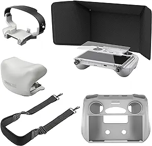 Photo 1 of 6 in 1 Mini 3 Pro Accessories Kit Propeller Holder,Sunshade,Lanyard Neck Strap, Glass Protector Protective Cover for Remote Controller,Protective Cover for Gimbal Camera