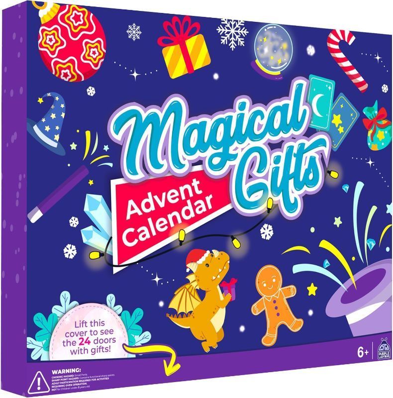 Photo 1 of Purple Ladybug Boys Advent Calendar 2023 with 24 Unique Magical Gifts - Kids Christmas Advent Calendar 2023 with Dinosaur, Cars, Fidget Toys, Crafts, & More - Fun Toy Advent Calendar 2023 for Children For Boys