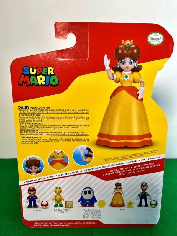 Photo 1 of 2024 JAKKS Pacific World of Nintendo Figure: PRINCESS DAISY (w/ Super Star)
