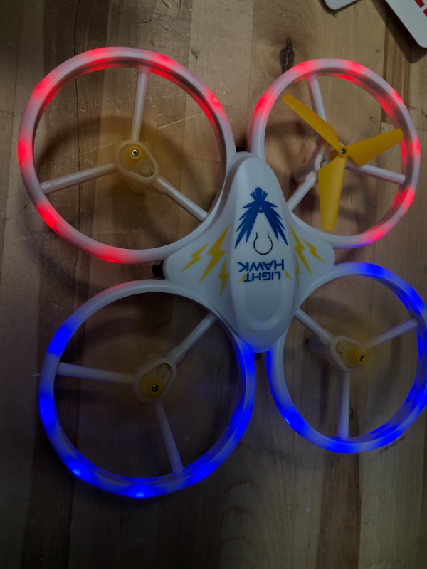 Photo 2 of NKOK Fight Machines: 2.4GHz LightHawk Quadcopter - RC Drone, Features Altitude Hold Stunts, Obstacle Avoidance, LED Light Show Effects, Kids Ages 8+
