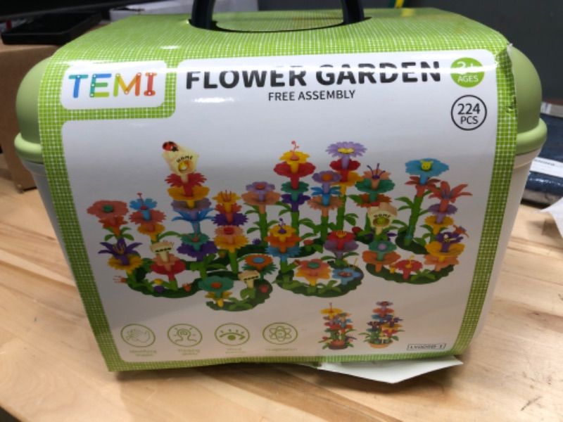 Photo 2 of TEMI 224 PCS Flower Garden Building Toys for Girls Toys, Educational STEM Toy and Preschool Garden Play Set for Toddlers 3 4 5 6 7 Year Old Kids Boys Girls, Flower Stacking Toys for Kids Age 3-6
