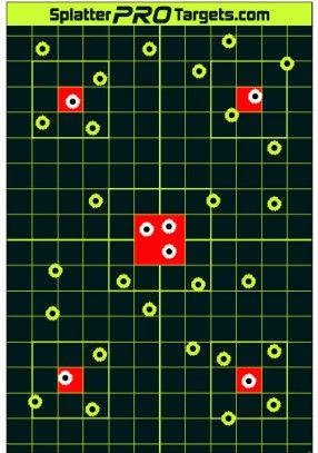 Photo 1 of 12x18 Sight-in Splatter Target Visibility for Precision Training. Ideal for Indoor or Outdoor Range Practice. Improve Accuracy & Speed with High-Contrast Design. Gun Accessories.
