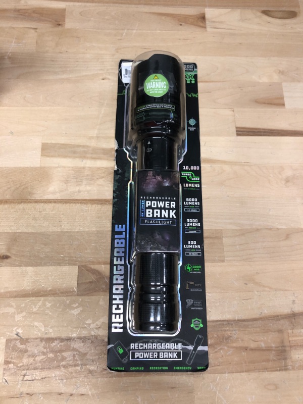 Photo 1 of KODIAK Tactical Flashlight | Compact and Portable LED Flashlight 6000 Lumens | Durable and Rubber Coated Power Bank Flash Light and Work Light Perfect for Camping, Hiking and Gifts for Men Aerospace Grade-6000 Lumens