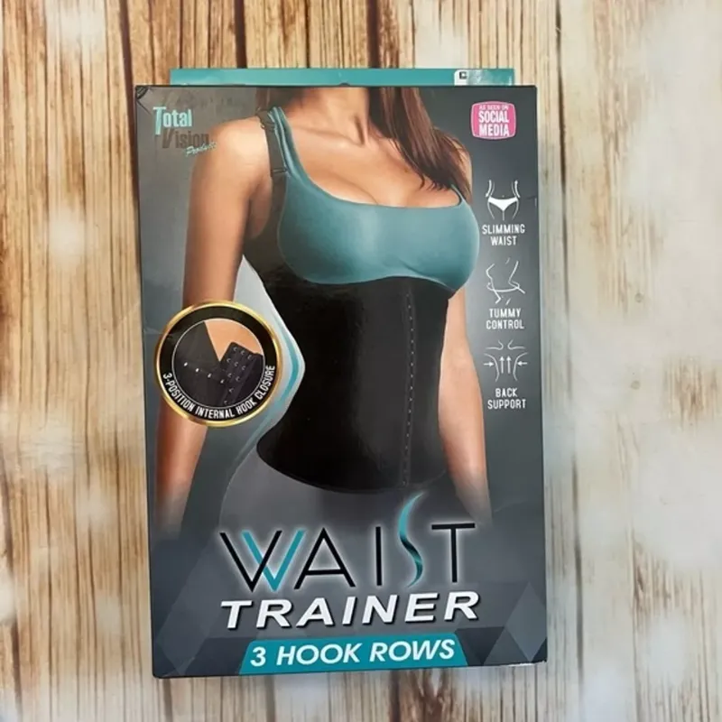 Photo 1 of Total Vision Waist Trainer 3 Hook Rows Black Size Medium
