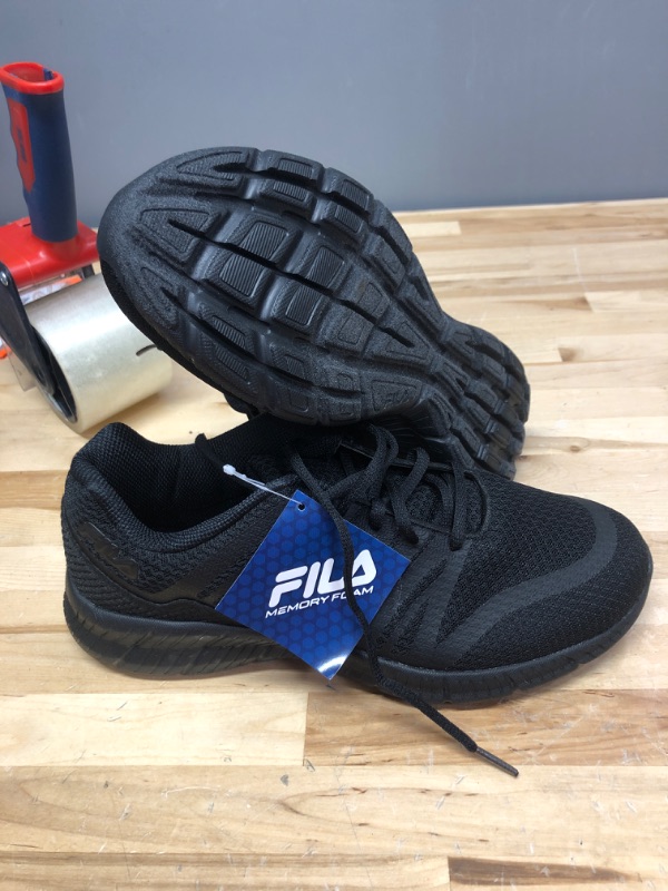 Photo 2 of Fila Mens Memory Fantom 5 Running Shoes Performance Fitness - Black/Black/Black 9.5
