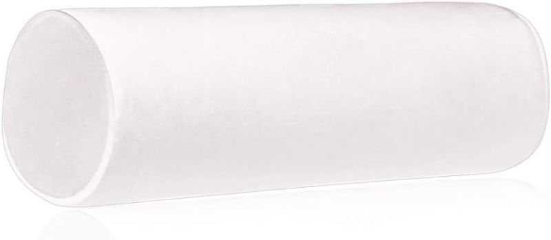 Photo 1 of CYLINDER LONG WHITE VELVET ROLL PILLOW 