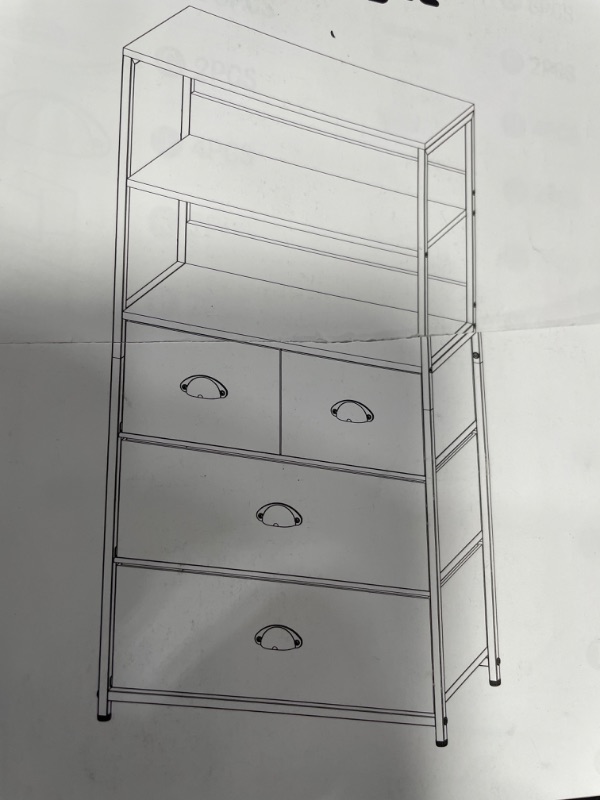 Photo 1 of 3-layer dresser shelf with 4 drawers tyds-4d-001