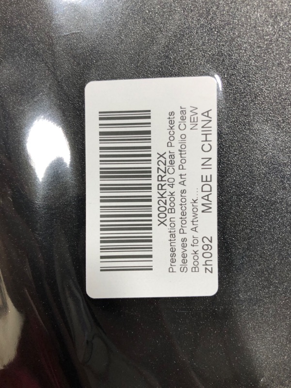 Photo 2 of Presentation Book 40 Clear Pockets Sleeves Protectors Art Portfolio Clear Book for Artwork, Report Sheet, Letter (Can Accommodate 24.2” X 18.4”) 24.2x18.4inch