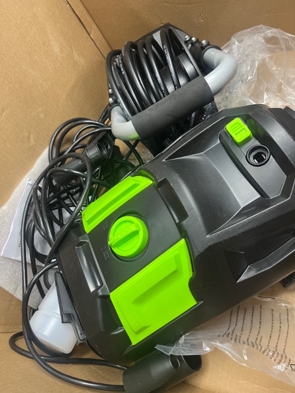 Photo 2 of Electric Pressure Washer, 4200PSI Max 2.8 GPM Power Washer with 20FT Hose, 35FT Power Cord, 4 Nozzles, Foam Cannon & Spray Gun, High Pressure Washer for Car, Patio, Fence, Window, Garden 4200PSI with Hose Reel