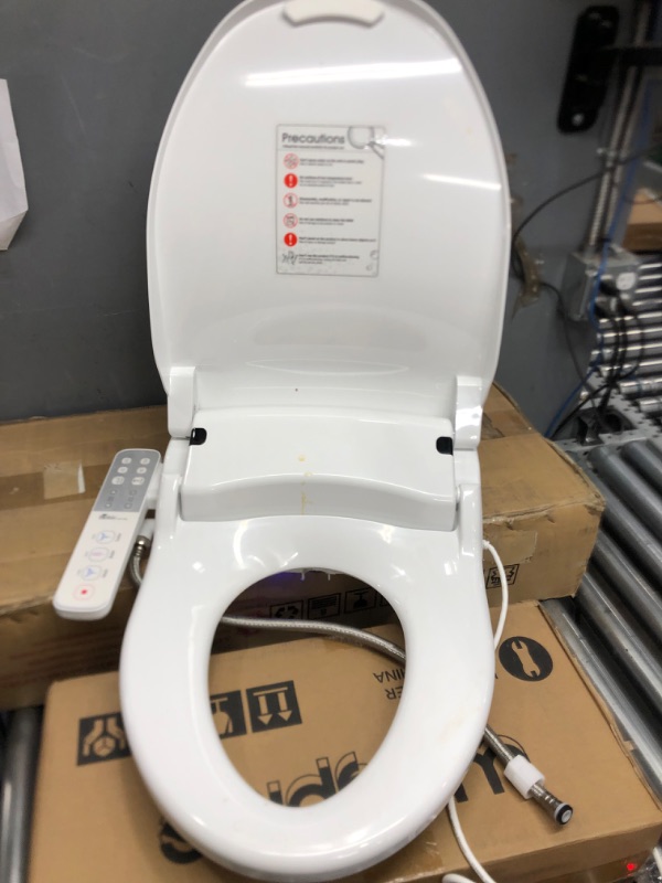 Photo 2 of 
Photo for Likeness Only** Bidet Toilet Seat Electric Warm Water Bidet with Seat Bidet with Self-cleaning Nozzle Temperature Adjustable White Toilet Seat
Style:Side Control Button