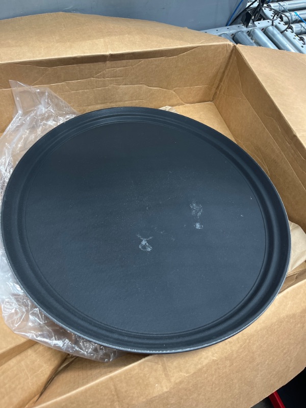 Photo 1 of 1 pc plastic non slip tray 22 x 27 inch oval black