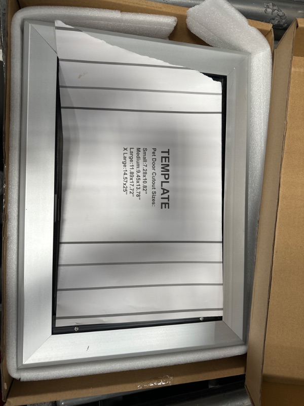 Photo 2 of ***USED - LIKELY MISSING PARTS - UNABLE TO VERIFY FUNCTIONALITY***
Ownpets Weatherproof Dog Door, Aluminum Pet Door for Interior and Exterior Doors, with Magnetic Flap and Lockable Sliding Panel, Heavy Duty Doggy Door for Dogs Up to 40lbs(Medium)