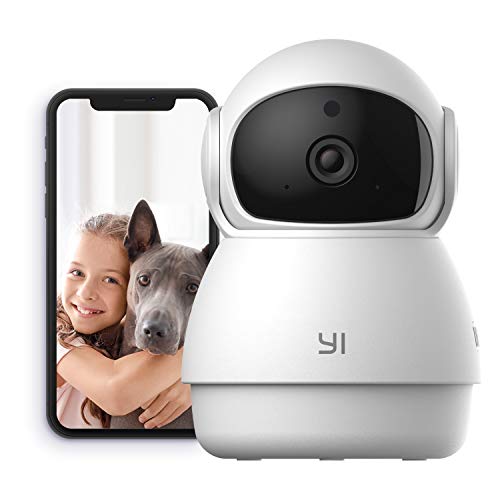 Photo 1 of YI Pan-Tilt Security Camera, 360 Degree Smart Indoor Pet Dog Cat Cam with Night Vision, 2-Way Audio, Motion Detection, Phone APP, Compatible with Alex
