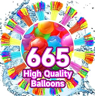 Photo 1 of Water Balloons Quick Filling Self Sealing Water Balloon Water Splash Pack for Party Multicolors 665 Balloons
