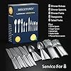 Photo 1 of 45-Piece Silverware Flatware Cutlery Set Service for 8, Durable 18/0 Stainless Steel Tableware in Ergonomic Design Size and Weight, Dishwasher Safe