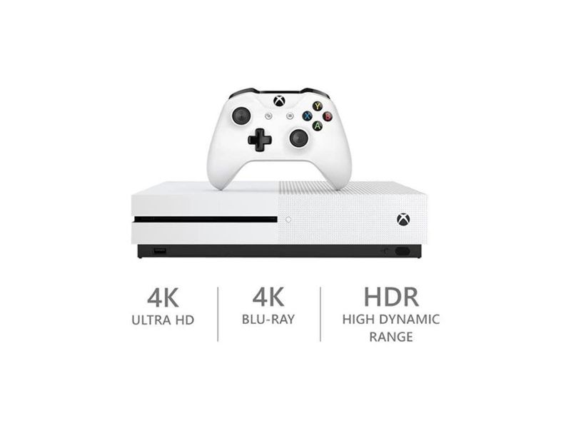 Photo 1 of Microsoft - Xbox One S 500GB Console - White - ZQ9-00028 (Renewed)
