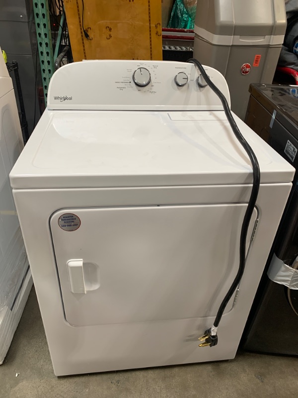 Photo 1 of Whirlpool 7-cu ft Electric Dryer (White)
