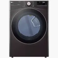 Photo 1 of see notes*** LG True Steam 7.4-cu ft Stackable Steam Cycle Smart Electric Dryer (Black Steel) ENERGY STAR
