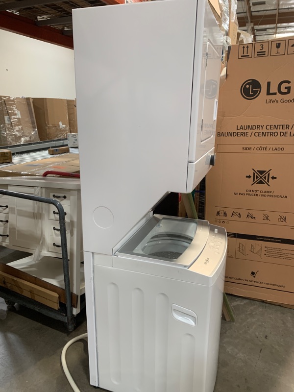 Photo 1 of Whirlpool Electric Stacked Laundry Center with 1.6-cu ft Washer and 3.4-cu ft Dryer
