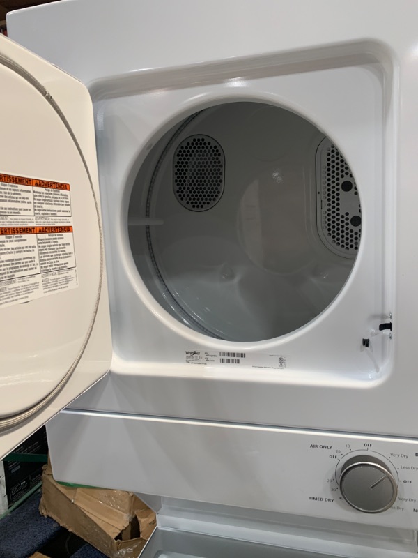 Photo 6 of Whirlpool Electric Stacked Laundry Center with 1.6-cu ft Washer and 3.4-cu ft Dryer
