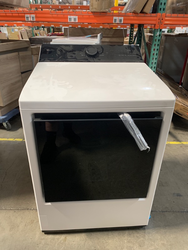 Photo 1 of LG 7.3-cu ft Smart Electric Dryer (Alpine White) ENERGY STAR
